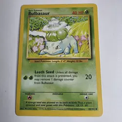 Bulbasaur - 44/102 - Pokemon Base Set Unlimited Card WOTC - Image 1