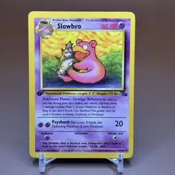Slowbro 43/62 1st Edition Fossil Pokemon TCG Regular LP - Image 1