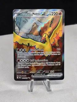 2025 Pokemon Destined Rivals TEAM ROCKET'S MOLTRES EX 208/182 Ultra Rare - Image 1