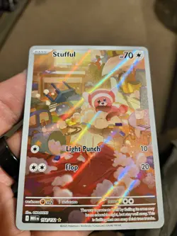 Pokemon TCG Stufful Holo Illustration Rare #154/132 From Mega Evolution Set NM - Image 2