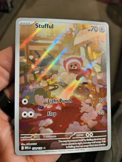 Pokemon TCG Stufful Holo Illustration Rare #154/132 From Mega Evolution Set NM - Image 3