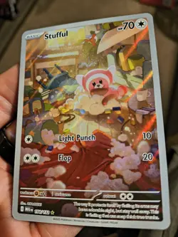 Pokemon TCG Stufful Holo Illustration Rare #154/132 From Mega Evolution Set NM - Image 4