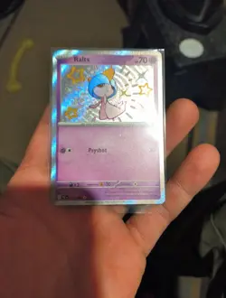Ralts 153/091 Scarlet&Violet Paldean Fates Rare Shiny Holo Pokemon TCG NM/Mint - Image 1