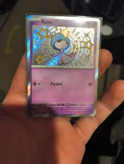 Ralts 153/091 Scarlet&Violet Paldean Fates Rare Shiny Holo Pokemon TCG NM/Mint - Image 2