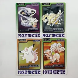 Pokemon Carddass 1997 Arbok Sandshrew Clefable Vulpix Pocket Monsters Lot 4 - Image 3