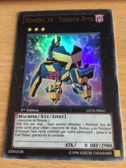 Carte Yu-Gi-Oh! GENF-FR041 Numero 34: Terreur-Byte (Ultra Rare) 1ere Edition - Image 1