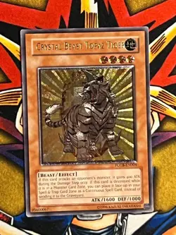 FOTB-EN004 Crystal Beast Topaz Tiger Ultimate Rare E0URO ENHANCED VLP Yugioh - Image 1