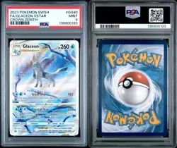 Pokemon TCG Glaceon VSTAR Full Art Crown Zenith Galarian Gallery GG40/GG70 PSA 9 - Image 2