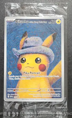 Pikachu with Grey Felt Hat SVP Black Star Promo #085 -Pokemon x Van Gogh -SEALED - Image 1