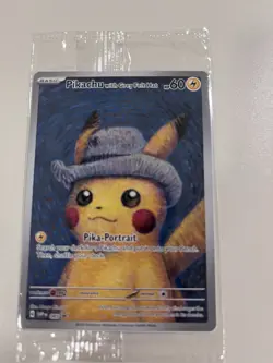 Pokemon Van Gogh Pikachu with Grey Felt Hat SVP Black Star Promo 085 SEALED - Image 3