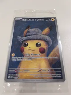 Pokemon Van Gogh Pikachu with Grey Felt Hat SVP Black Star Promo 085 SEALED - Image 4