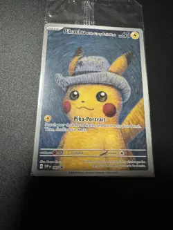 Pokemon Van Gogh Pikachu with Grey Felt Hat SVP Black Star Promo 085 SEALED - Image 1