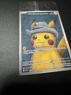 Pokemon Van Gogh Pikachu with Grey Felt Hat SVP Black Star Promo 085 SEALED - Image 3