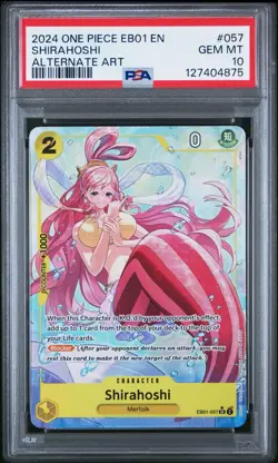 2024 One Piece EB01 English Shirahoshi (Alternate Art)EB01-057 PSA 10 - Image 1