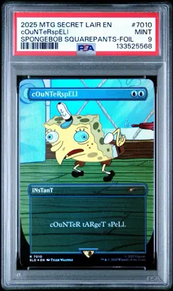 2025 MAGIC THE GATHERING SECRET LAIR DROP 7010 cOuNTeRspELl FOIL PSA 9 - Image 1