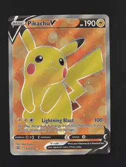Pikachu V (Full Art) 157/172 Ultra Rare Pokemon TCG SWSH09: Brilliant Stars NM - Image 1