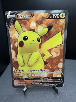 Pokemon TCG SWSH Brilliant Stars Pikachu V 157/172 Full Art Ultra Rare Holo NM! - Image 1