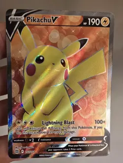 Pokemon TCG Brilliant Stars Pikachu v Full Art Card 157/172 NM Condition - Image 3
