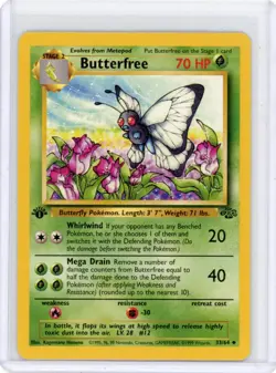 Butterfree 1st Edition Jungle Uncommon 33/64 1999 Pokemon - Image 1