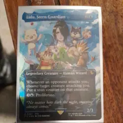 Lulu, Stern Guardian Borderless Chocobo Track Foil Commander: Final Fantasy MTG - Image 1