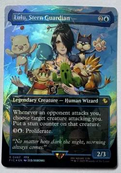 Lulu, Stern Guardian Borderless Chocobo Track Foil Commander: Final Fantasy MTG - Image 1