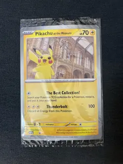 Pikachu At The Museum - Pokemon Natural History Museum Jumbo Promo Pokemon Card - Image 1