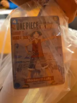 One Piece Monkey D. Luffy U.S Voyage College Basketball Card IN HAND - Image 5