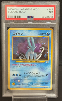 PSA 7 Suicune Holo No.245 Neo 3 Revelation Near Mint Japanese Pokemon Card 2000 - Image 1