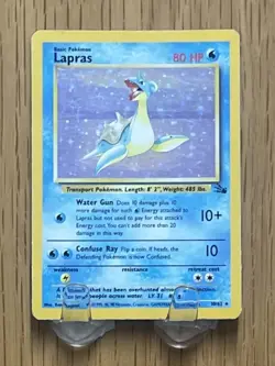 Pokemon TCG Lapras Fossil Holo Card 10/62 Series - Image 2