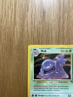 Pokemon TCG Muk Fossil Holo Rare Card 13/62 Vintage 1999 LP Good Condition - Image 2