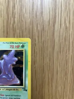 Pokemon TCG Muk Fossil Holo Rare Card 13/62 Vintage 1999 LP Good Condition - Image 3