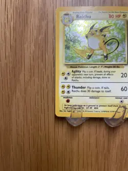 Pokemon TCG Raichu Base Set Holo Rare Card 14/102 - Image 5