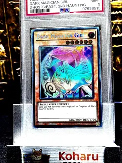 Yugioh Dark Magician Girl (Ghost Rare) GFP2-EN177 Ghosts from the Past 2nd PSA 9 - Image 1