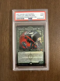 PSA 9 MTG Vorinclex, Monstrous Raider KHM Showcase Foil Mythic 320 - Image 1