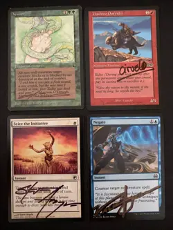 MTG Magic the Gathering x4 Lot Signed Cards Argyle Wanerstrand Ciruelo Stella - Image 1