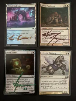 MTG Magic the Gathering x4 Lot FOIL Signed Cards RK post Steve Argyle CAVA - Image 1