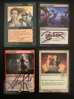 MTG Magic the Gathering x4 Lot Signed Cards RK post Briclot Maddocks Yanner - Image 1