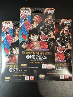 One Piece Op-09 Emperors In The New World Sleeved Booster Pack English Lot Of 3 - Image 1