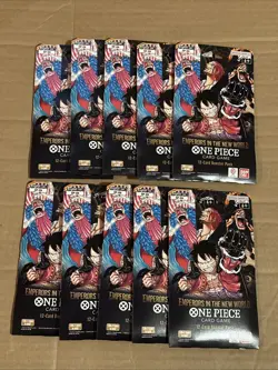 One Piece Op-09 Emperors In The New World Sleeved Booster Pack English Lot Of 10 - Image 1