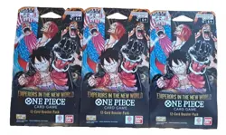 One Piece TCG English OP-09 Emperors in the New World Sleeved Lot of 3 - Image 1
