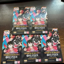 One Piece TCG English OP-09 Emperors in the New World Sleeved LOT Of 5 - Image 1