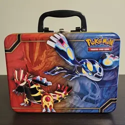 BOX ONLY Pokemon 2014 Treasure Chest Lunchbox Tin Primal Kyogre & Groudon - Image 1