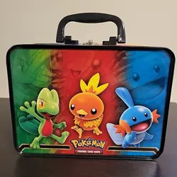 BOX ONLY Pokemon 2014 Treasure Chest Lunchbox Tin Primal Kyogre & Groudon - Image 3