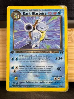 2000 Pokemon Team Rocket First Edition Dark Blastoise #20/82 DMG SEE PHOTOS - Image 1