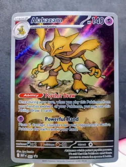 Pokemon TCG: Alakazam #MEP009 Mega Evolutions Full Art Black Star Promo - Image 1