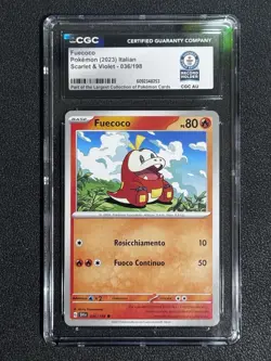 Pokemon CGC Guinness World Record Breaks - 2023 Fuecoco 036/198 Italian - Image 1