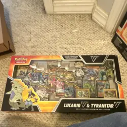 Pokemon Lucario V & Tyranitar V Heavy Hitters Premium Collection Promo Box - Image 1