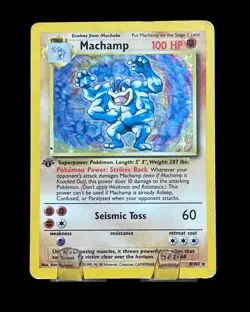 Pokemon TCG Machamp X 2 Base Set 8/102 Unlimited Holo Rare - Image 3