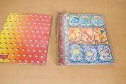 Vintage POKEMON 1999 Topps TV Animation Series 1 Binder Folder Bundle + Holos - Image 1