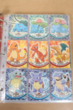Vintage POKEMON 1999 Topps TV Animation Series 1 Binder Folder Bundle + Holos - Image 3